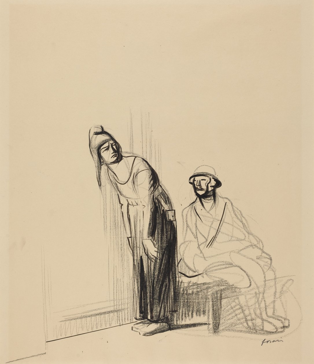 À la conférence de la paix, vers 1919 (encre sur papier) - Jean-Louis & Caran D