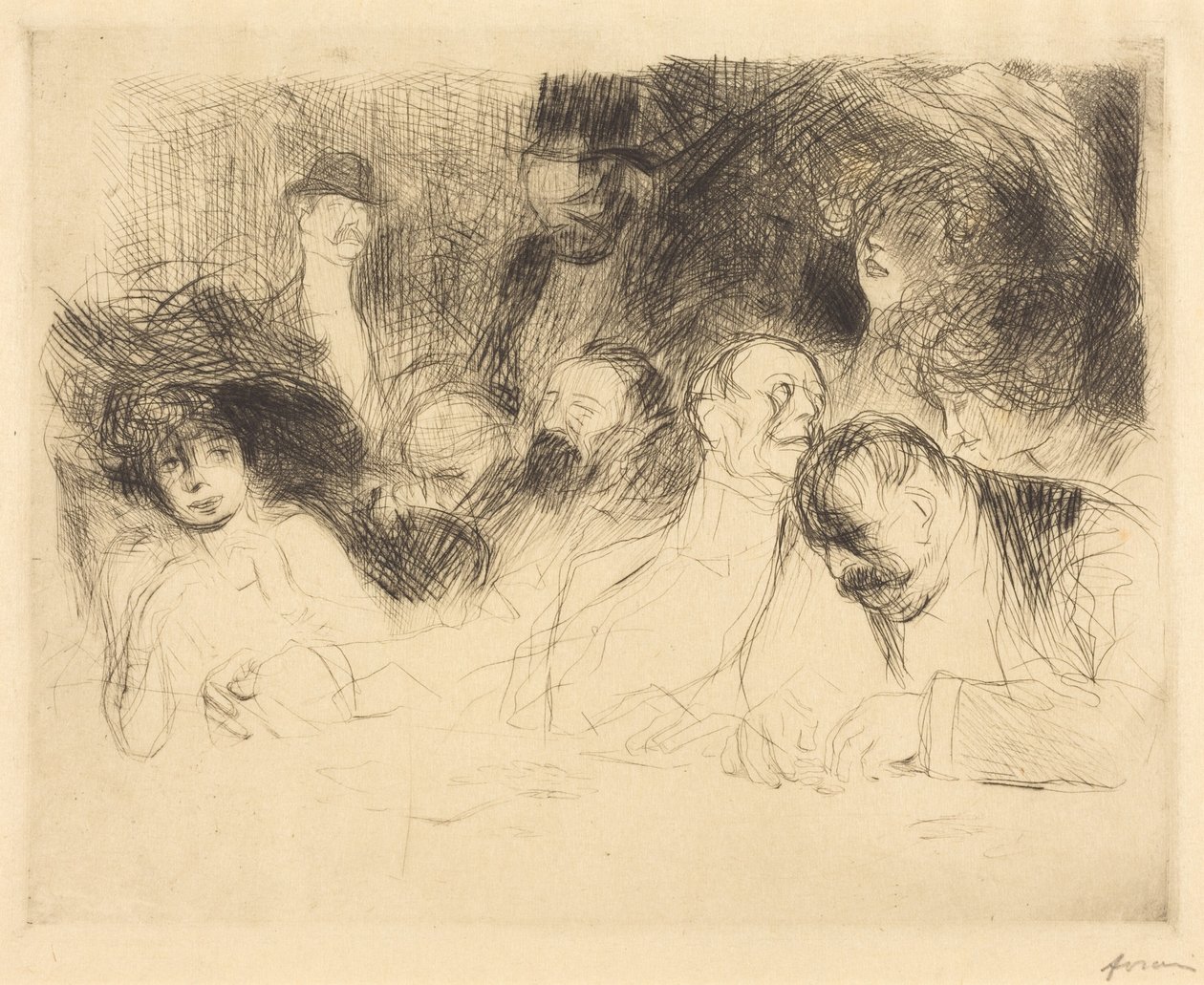 À la table de jeu (1re planche) - Jean-Louis Forain