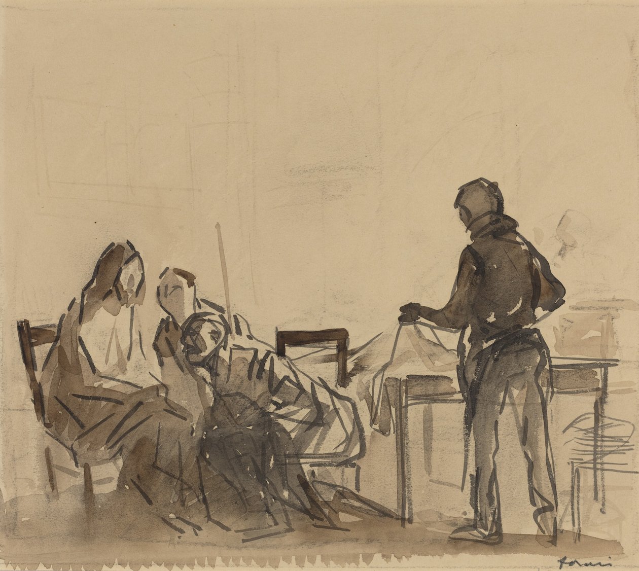 Avant le repas à Emmaüs - Jean-Louis Forain