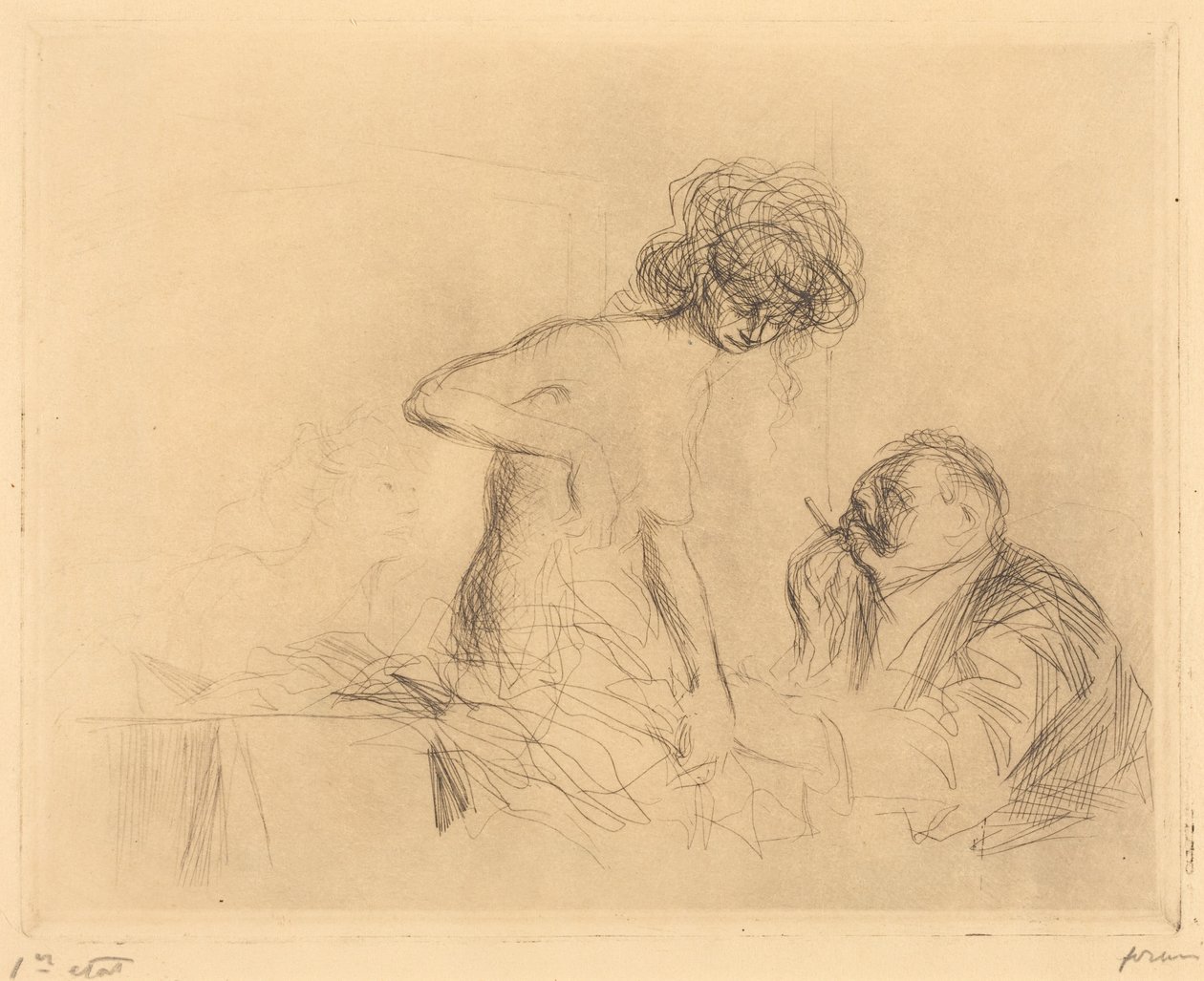 En cabinet particulier (1ère planche) (In a Private Room) (first plate) - Jean-Louis Forain