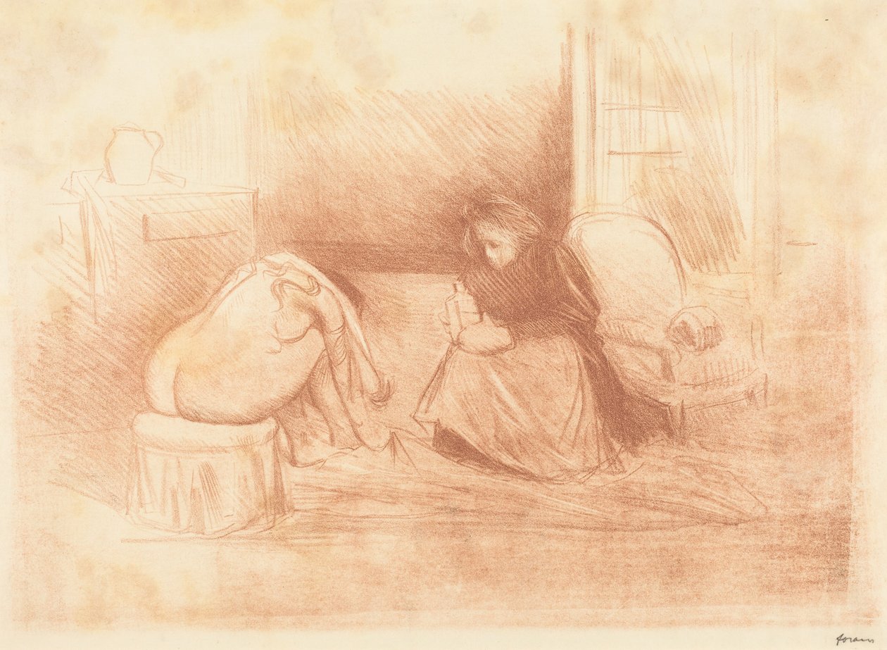 Frau bei ihrer Toilette mit ihrer Zofe (zweite horizontale Platte) - Jean-Louis Forain