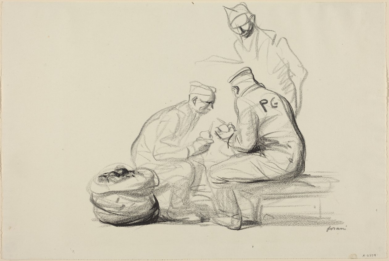 Les Poilus et les prisonniers allemands - Jean-Louis Forain