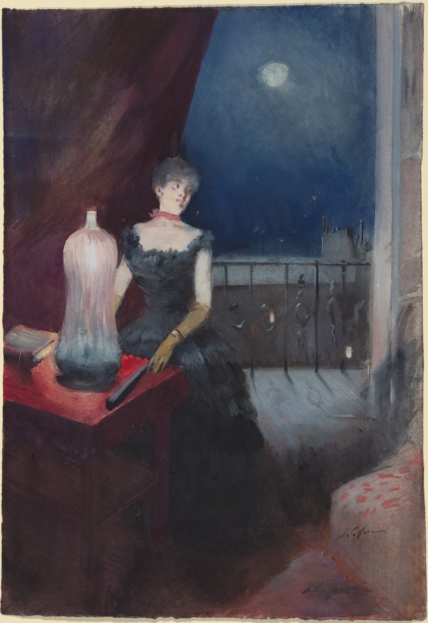 a) Femme debout avec un éventail (recto) ; b) Étude d
