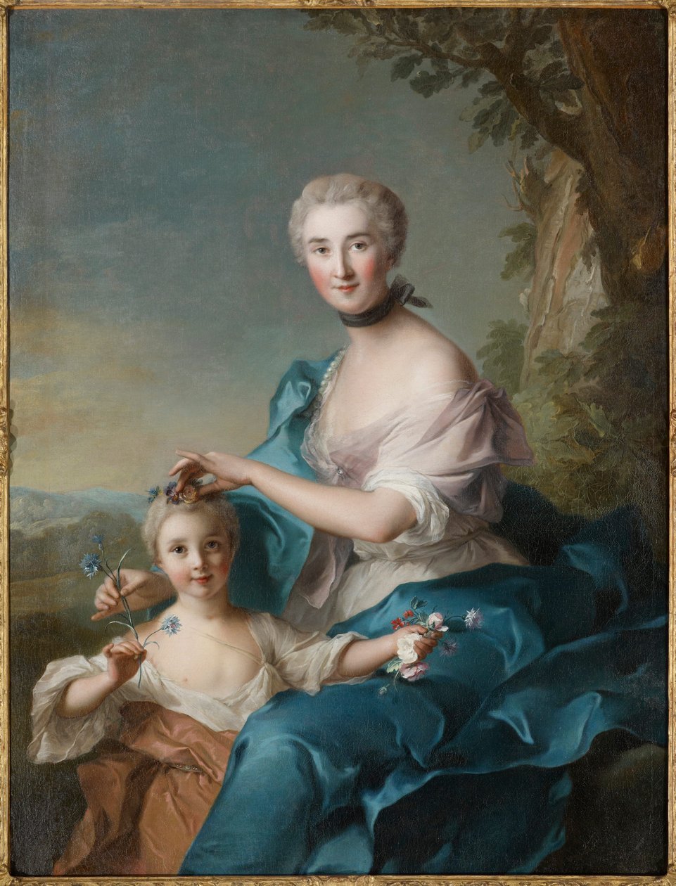 Portrait de Madame Crozat de Thiers et de sa fille - Jean-Marc Nattier