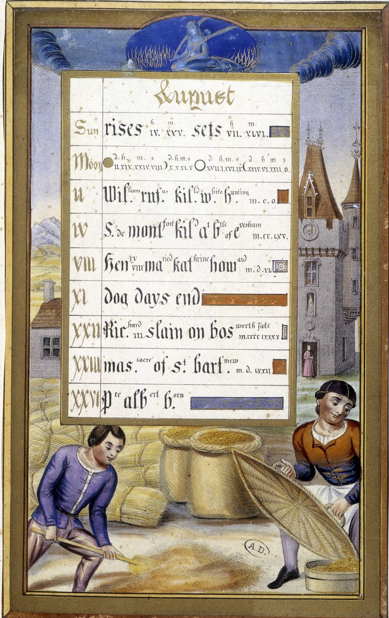 La moisson (signe de la Vierge) - fac-similé des Heures d