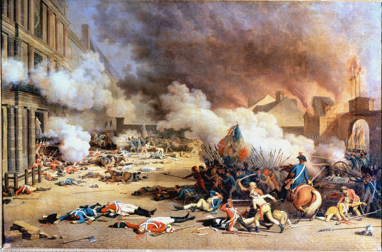 Prise du Palais des Tuileries, cour du Carrousel, 10 août - Jean (after) Duplessis Bertaux