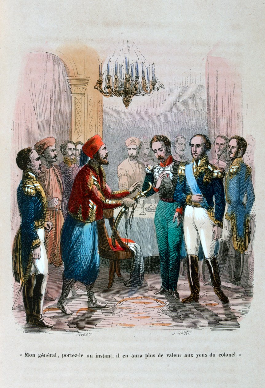 Rencontre entre Ibrahim Pacha et le colonel Faudoa, Égypte - Jean Adolphe Beauce