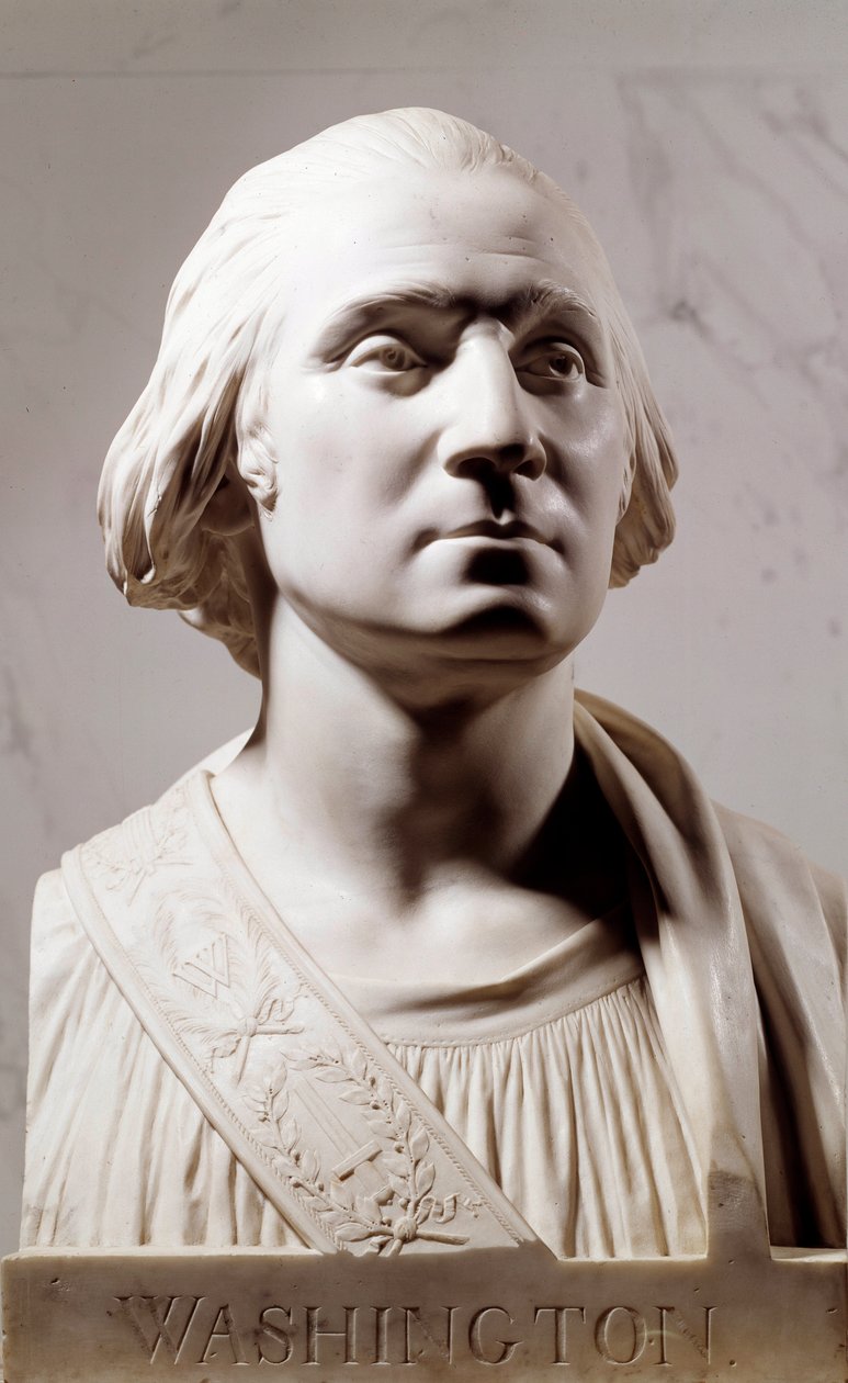 Buste en marbre de George Washington (1732-1789) - Jean Antoine Houdon