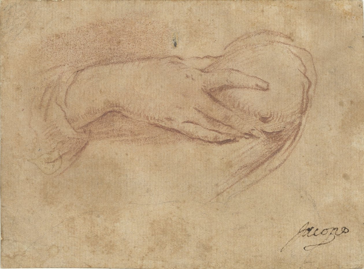 Main sur un sein - Jean Antoine Watteau (rejected attribution)