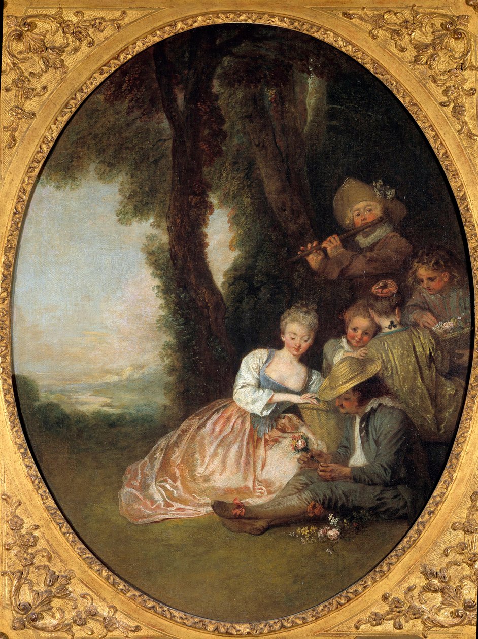 Concert champêtre ou « La déclaration attendue » - Jean Antoine Watteau