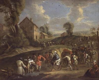 Infanterie en marche - Jean-Antoine Watteau