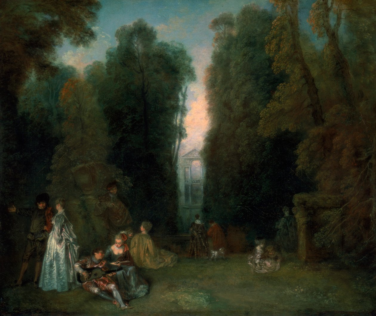 Vue à travers les arbres dans le parc de Pierre Crozat, 1715 - Jean Antoine Watteau