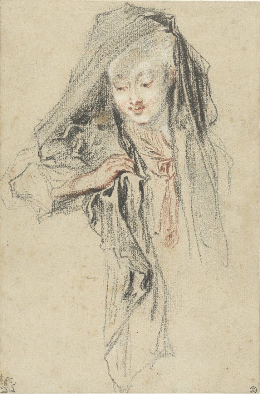 Femme avec voile - Jean Antoine Watteau