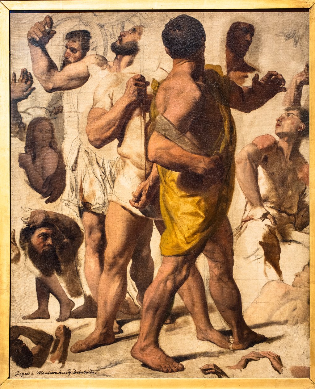 Etude pour le martyre de Saint Symphorien: licteur de dos - Jean Auguste Dominique Ingres