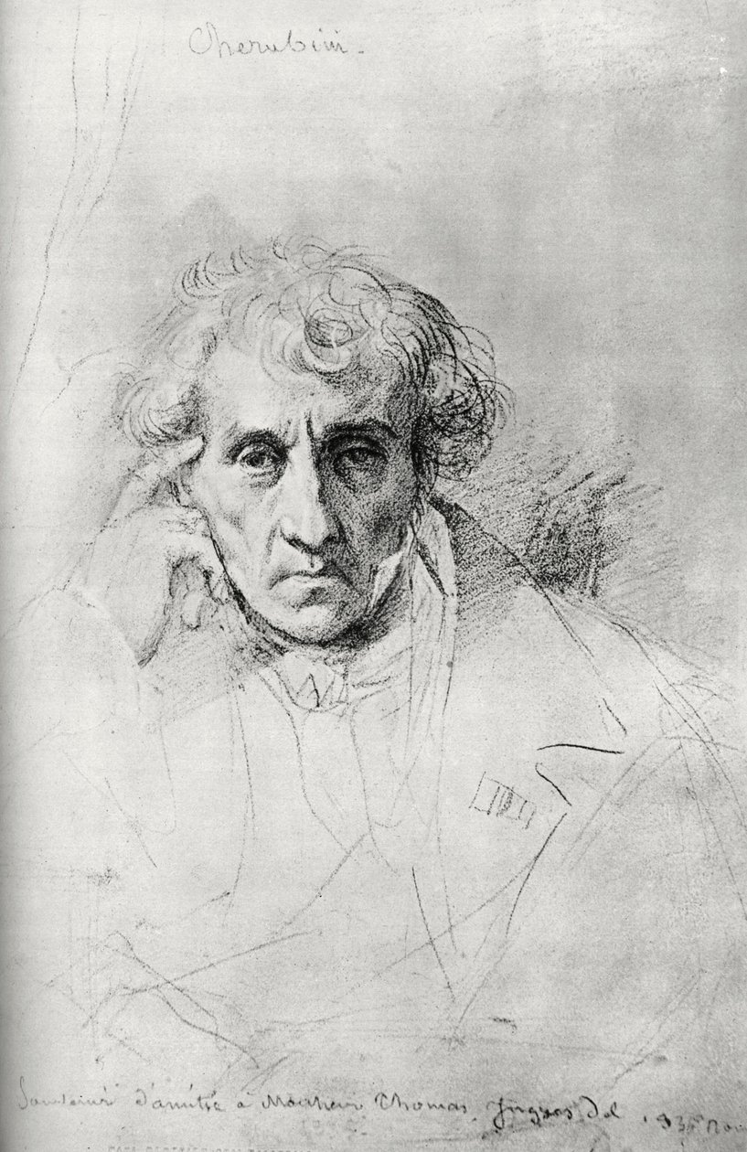 Luigi Cherubini 1760-1842, compositeur italien, 1830 - Jean Auguste Dominique Ingres