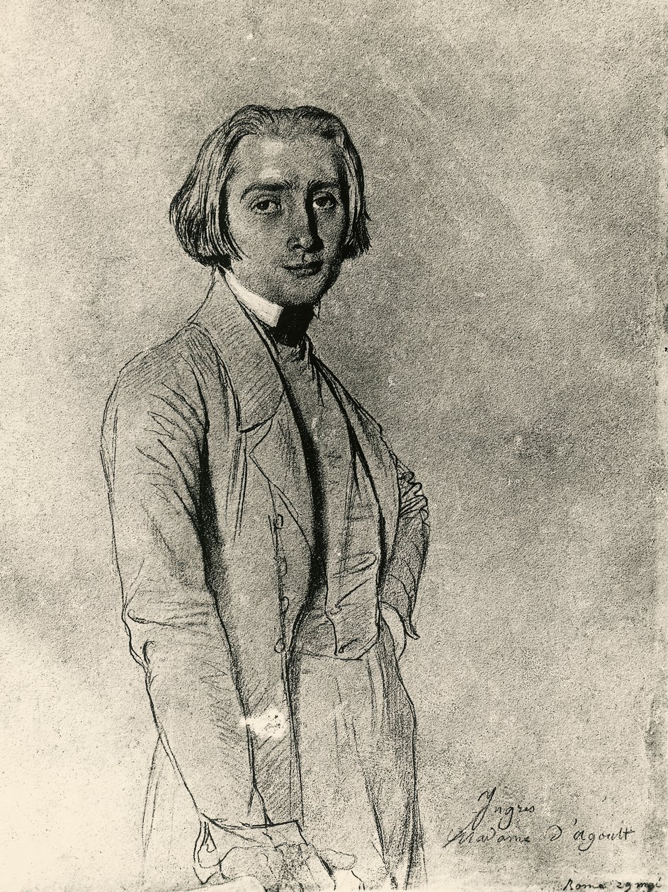 Portrait de Franz Liszt - Jean Auguste Dominique Ingres