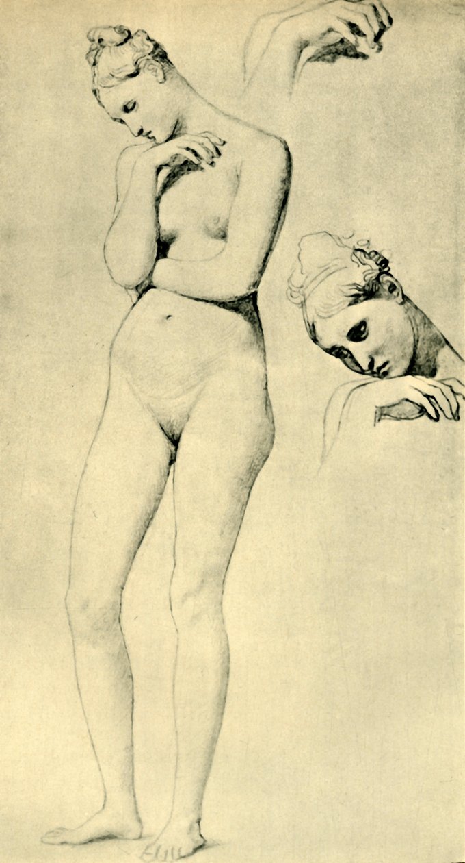 Études pour la figure de Stratonice, vers 1834-1840, 1943 - Jean Auguste Dominique Ingres