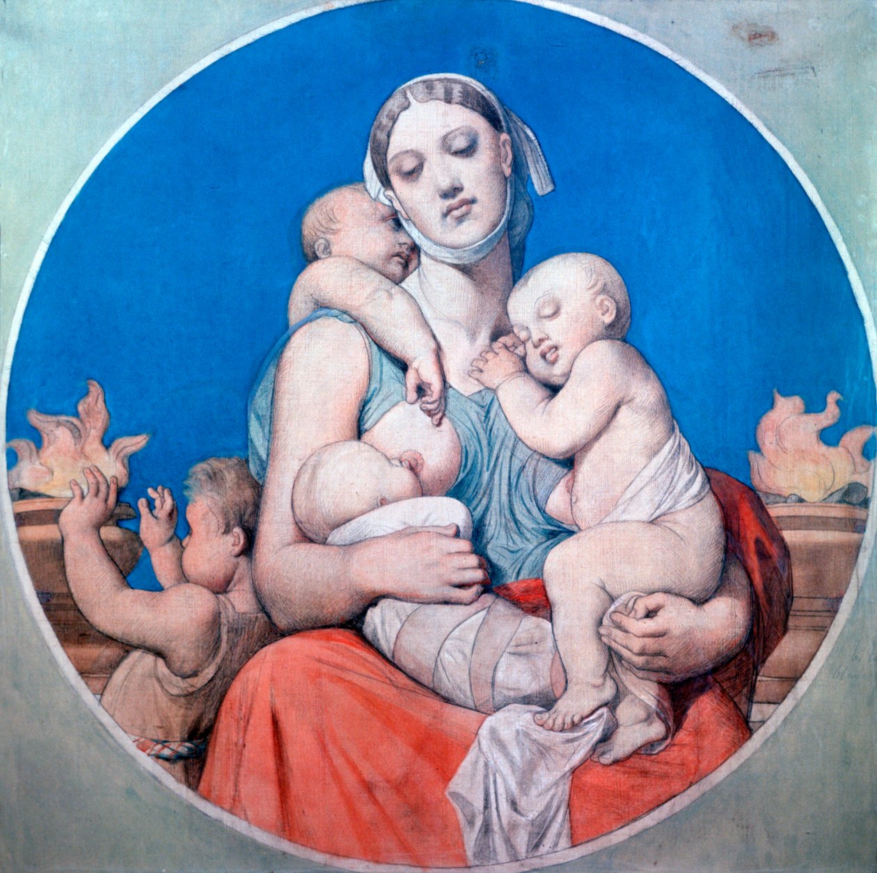 Étude pour le vitrail de la Chapelle Saint Ferdinand, 1833 - Jean Auguste Dominique Ingres
