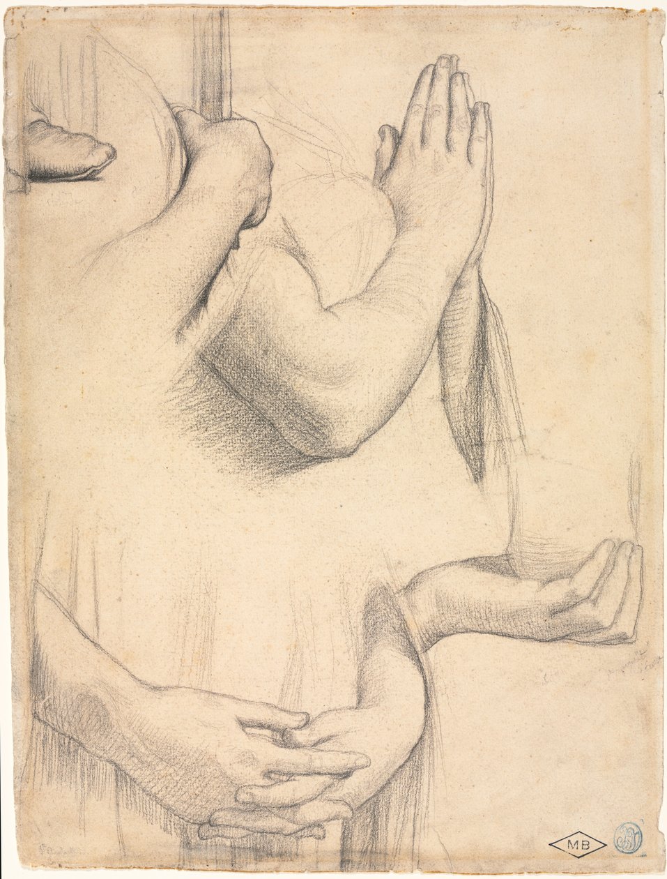Étude des mains, 1842 - Jean Auguste Dominique Ingres