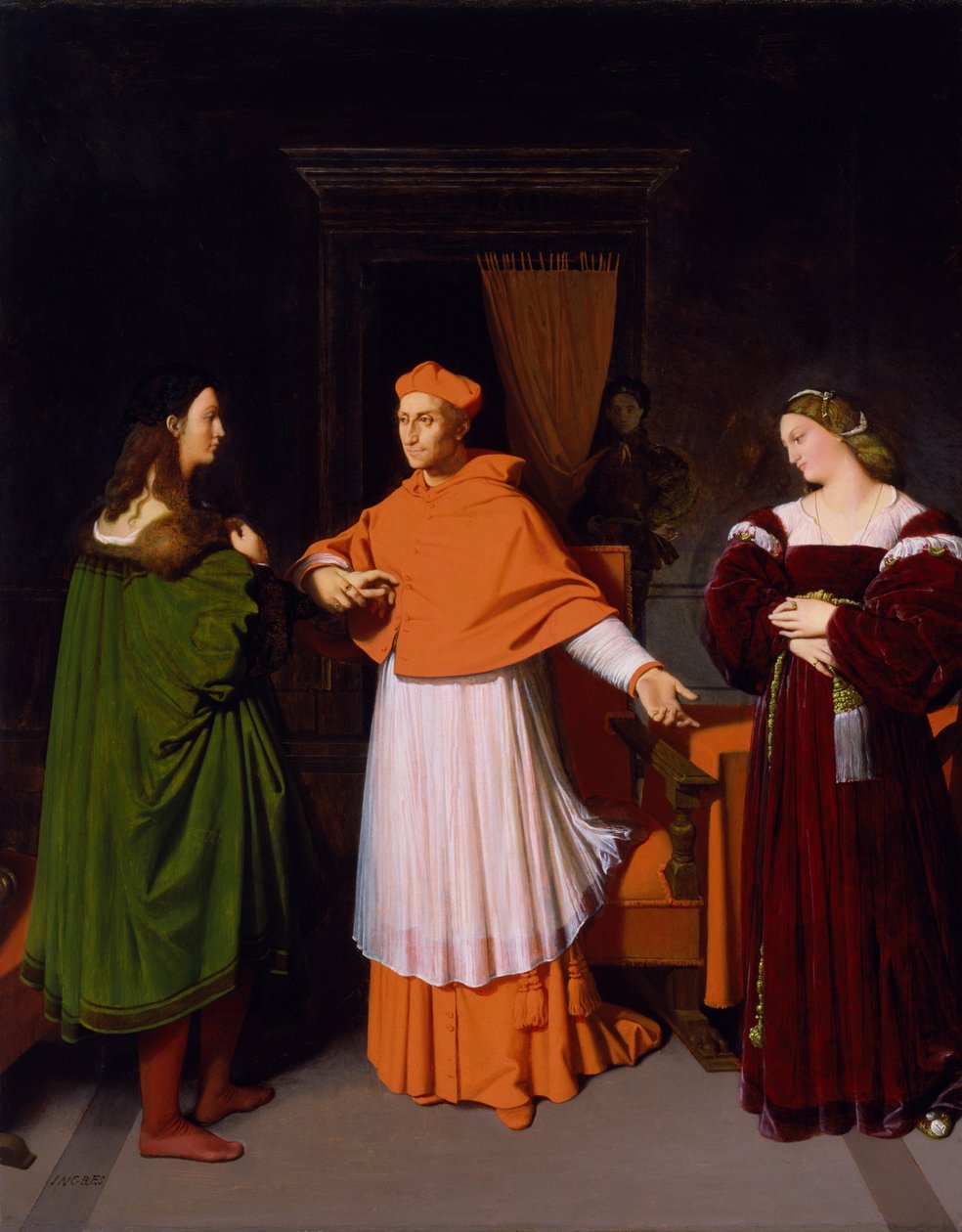Les fiançailles de Raphaël et de la nièce du cardinal Bibbiena - Jean Auguste Dominique Ingres