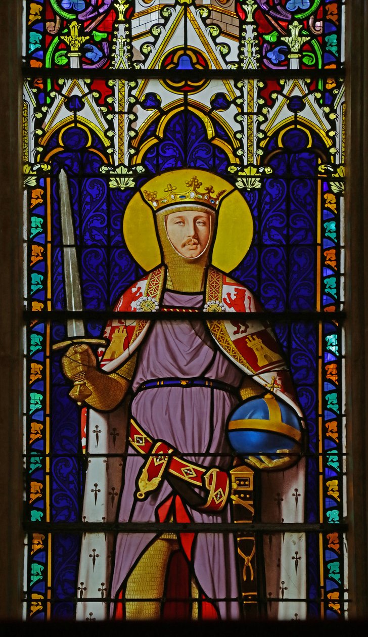 Vitrail représentant Saint Ferdinand (portrait du prince Ferdinand d