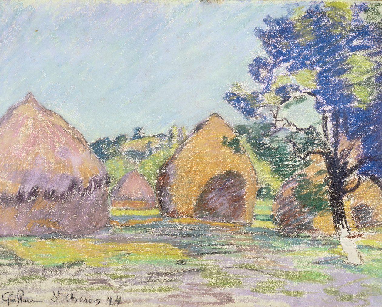 Meules de foin à Saint-Cheron - Jean Baptiste Armand Guillaumin
