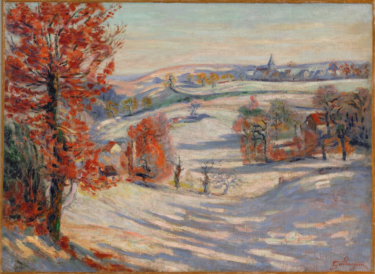 Neige à Crozant (huile sur toile) - Jean Baptiste Armand Guillaumin