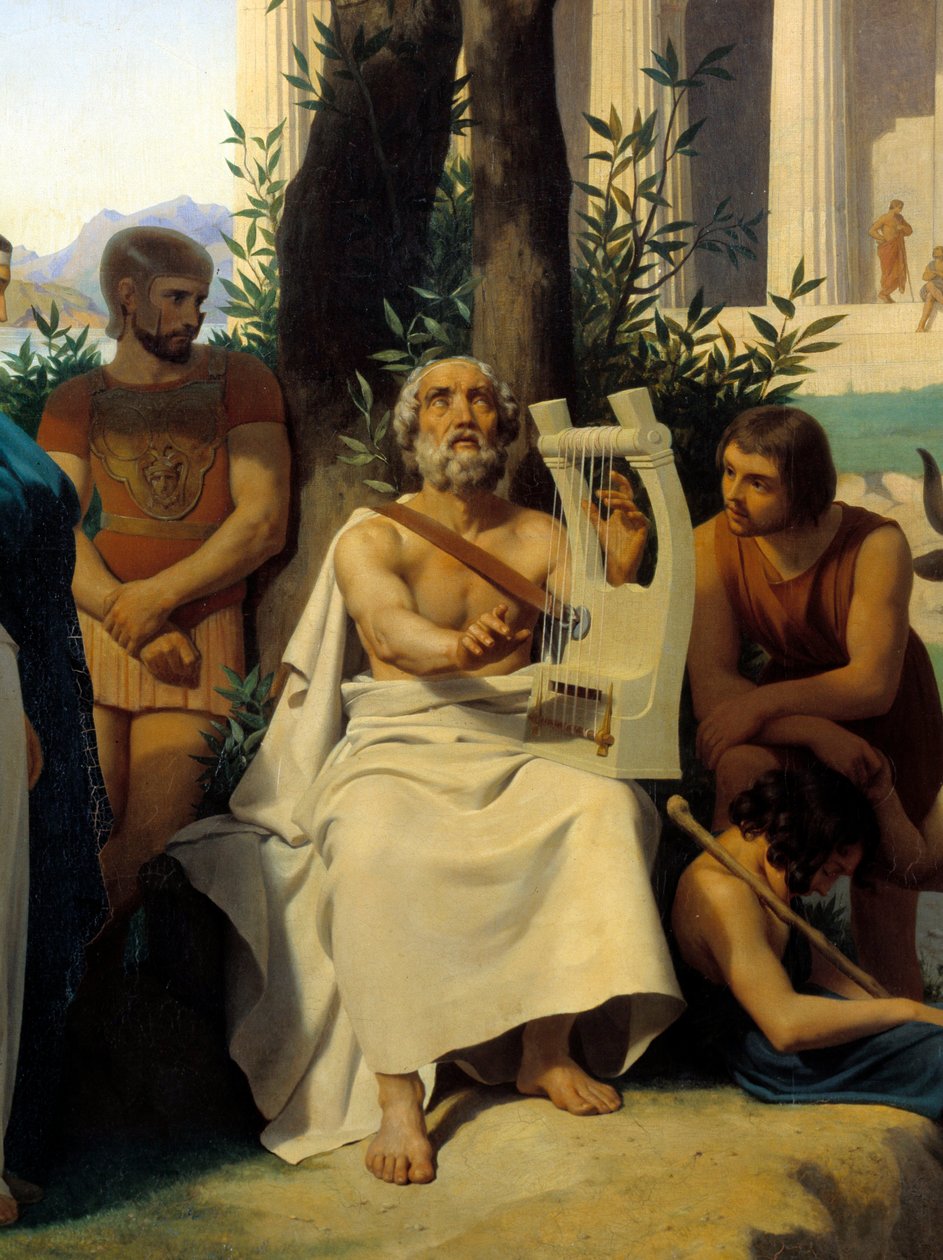 Homère, poète grec du IXe siècle av. J.-C. (détail) - Jean Baptiste Auguste Leloir