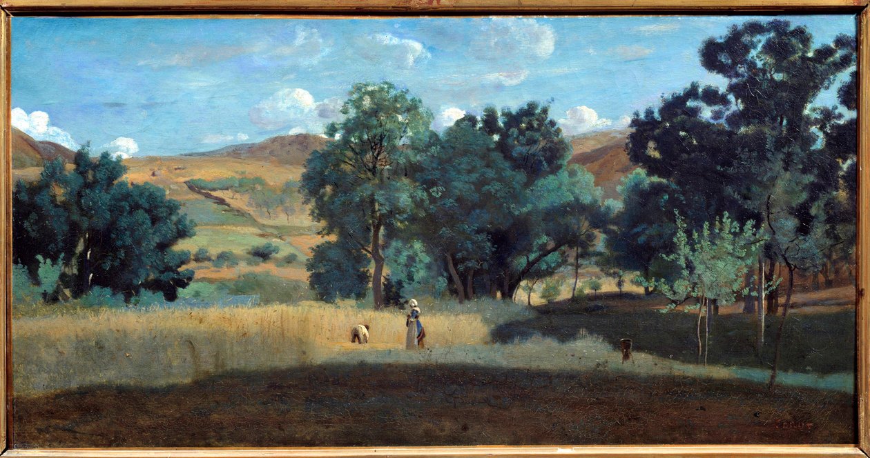 Champ de blé dans le Morvan en 1842 - Jean-Baptiste-Camille Corot