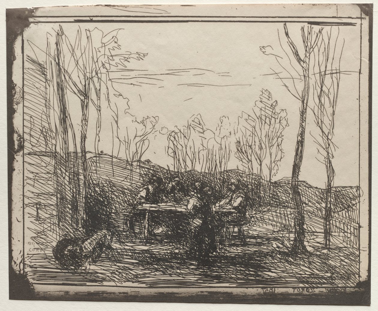 Petit déjeuner dans une clairière - Jean Baptiste Camille Corot