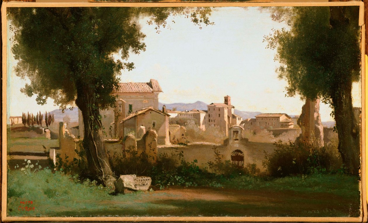 Français :  Vue depuis les Jardins Farnèse View from the Farnese Gardens, Rome - Jean-Baptiste-Camille Corot