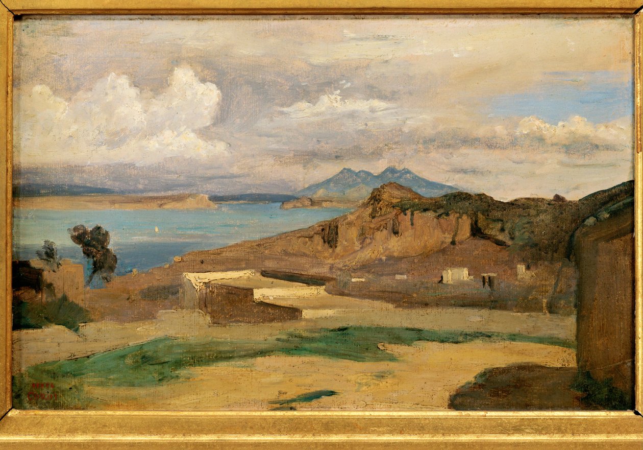 Ischia, vue prise des pentes du Mont Epomeo - Ischia, seen … - Jean Baptiste Camille Corot