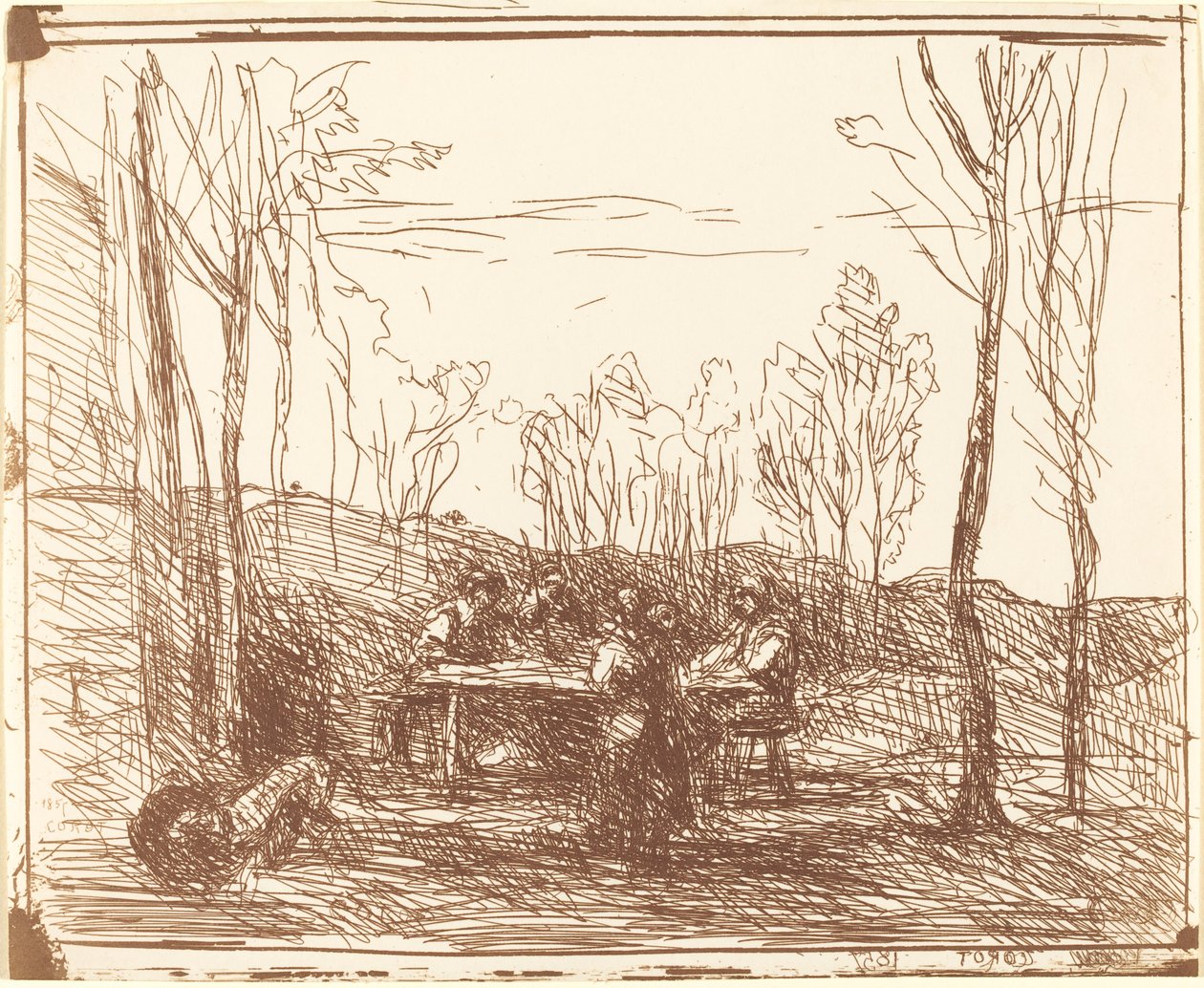 Déjeuner dans la clairière - Jean Baptiste Camille Corot