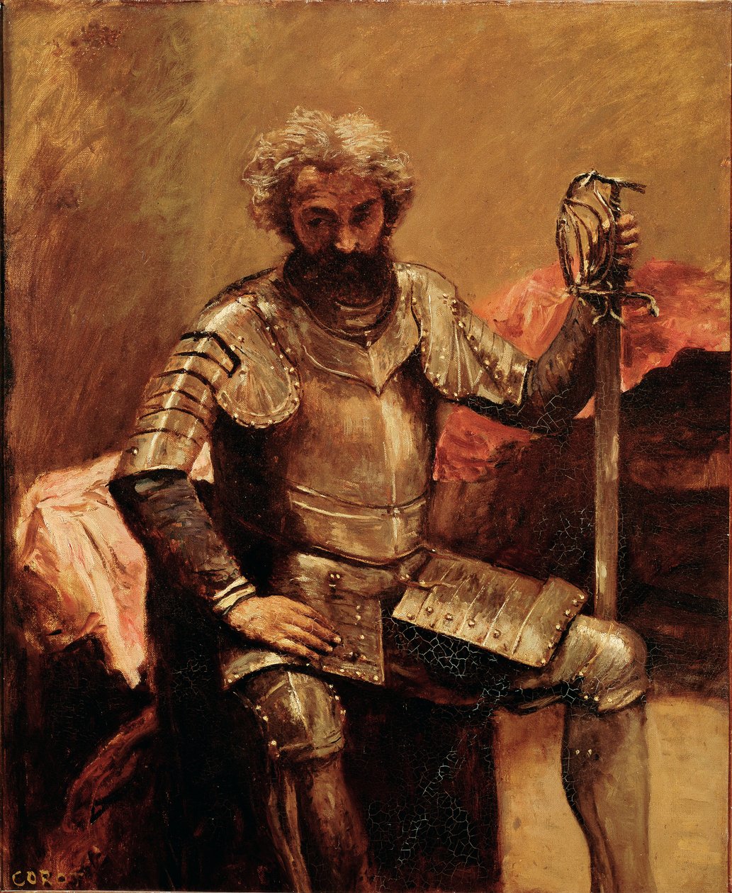 Homme en armure - Jean Baptiste Camille Corot