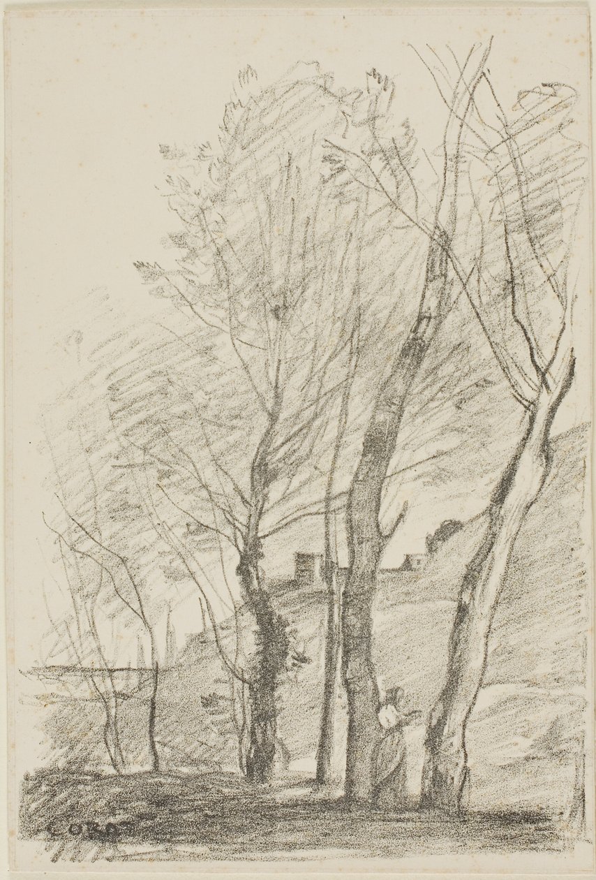Lecture sous les arbres - Jean-Baptiste-Camille Corot