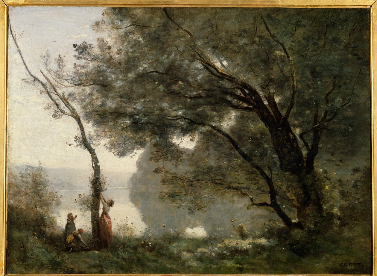 Souvenir de Mortefontaine. Peinture de Camille Corot (1796-1875) - Jean Baptiste Camille Corot