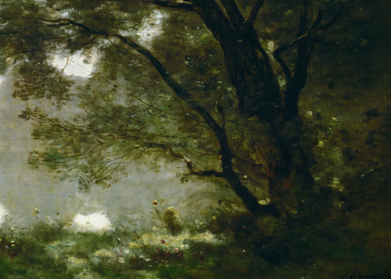Shepherd. Souvenir of Mortefontaine, France … - Jean Baptiste Camille Corot