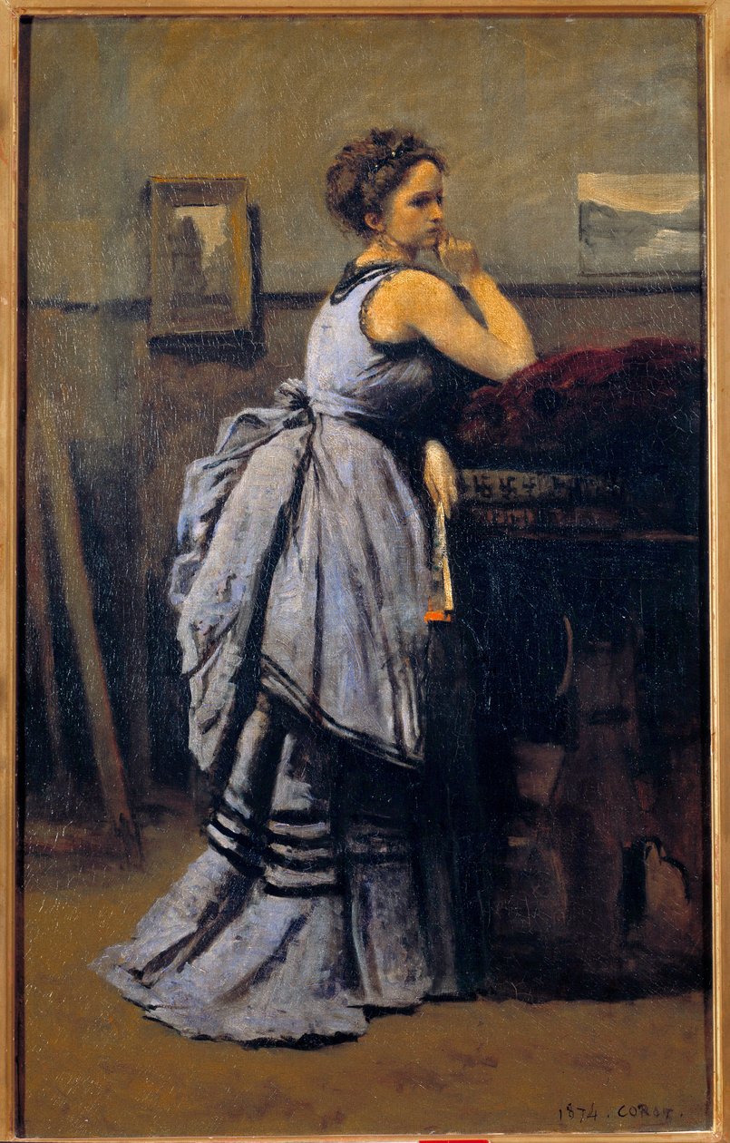 La Dame en bleu - Jean-Baptiste-Camille Corot