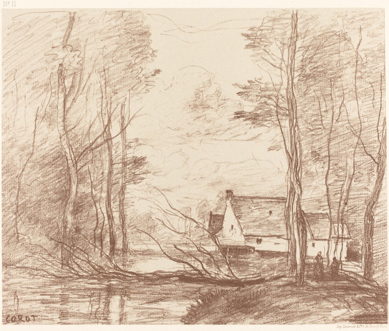 Le Moulin de Cuincy, près de Douai - Jean Baptiste Camille Corot