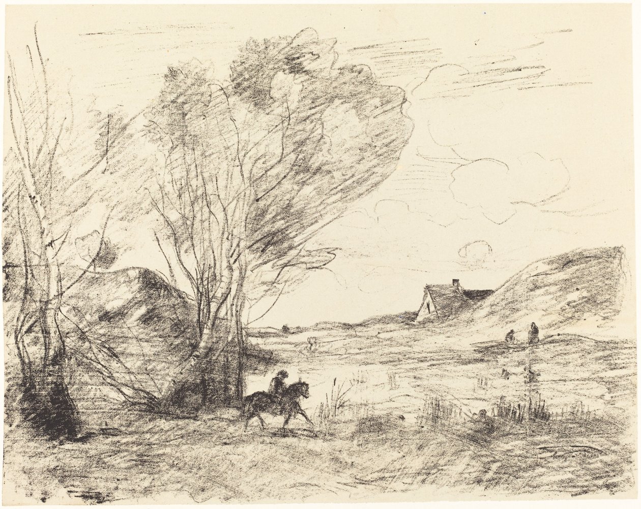 Le Cavalier dans les roseaux, 1871 - Jean Baptiste Camille Corot