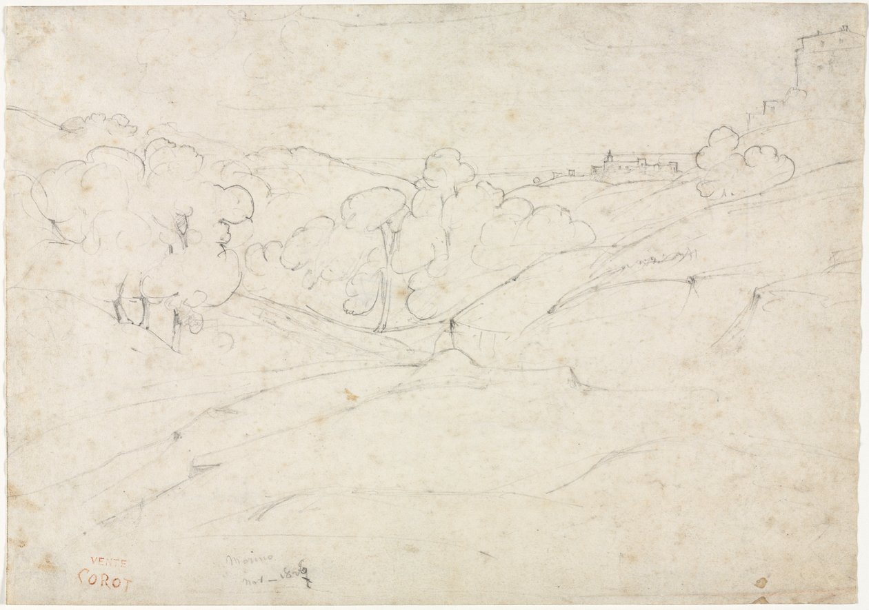 Vue de Marino - Jean Baptiste Camille Corot