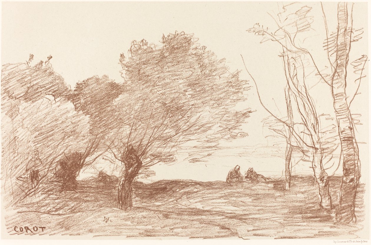 Saules et peupliers blancs - Jean-Baptiste-Camille Corot
