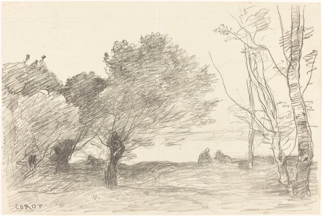 Saules et peupliers blancs - Jean-Baptiste-Camille Corot