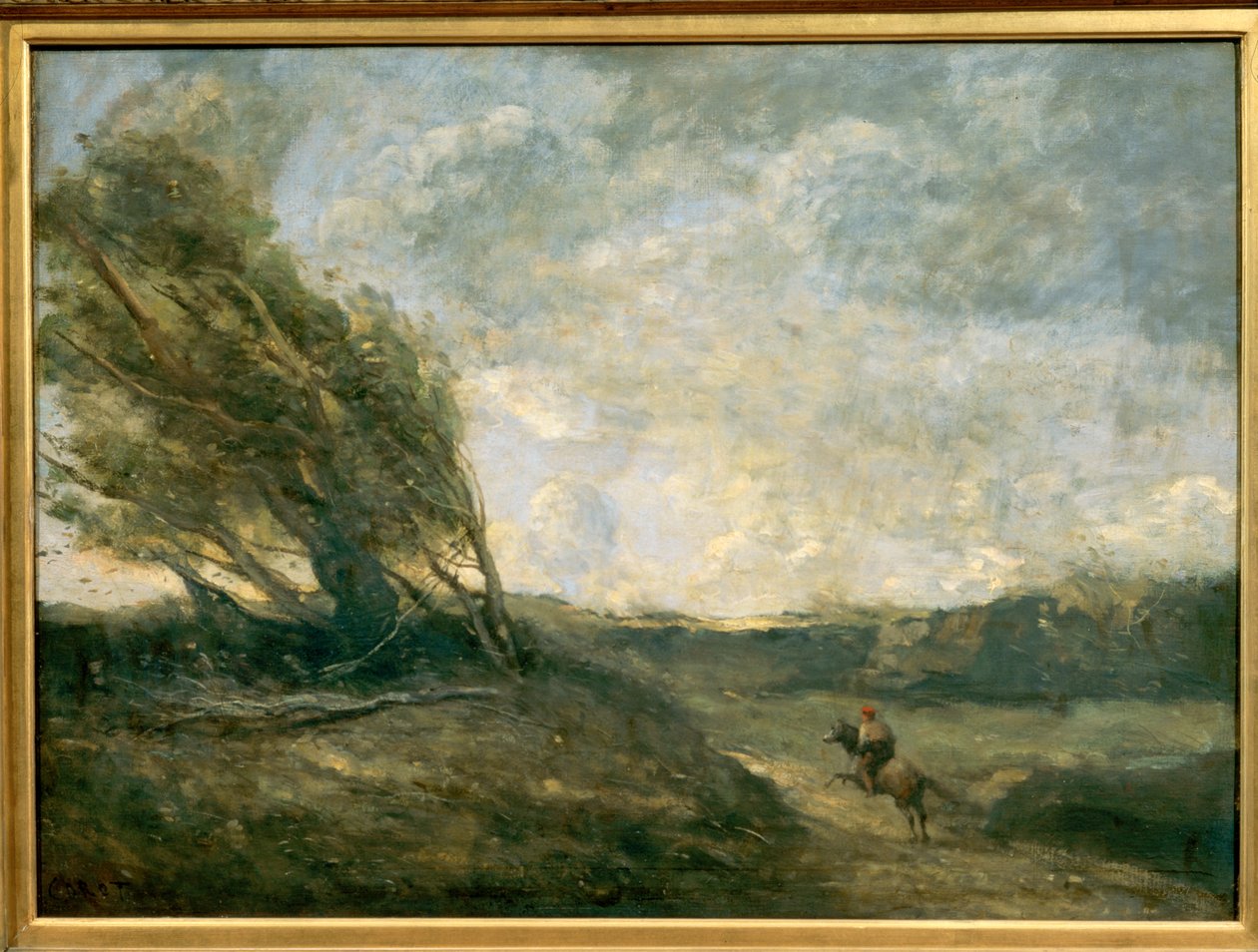 Paysage balayé par le vent (peinture) - Jean Baptiste Camille Corot