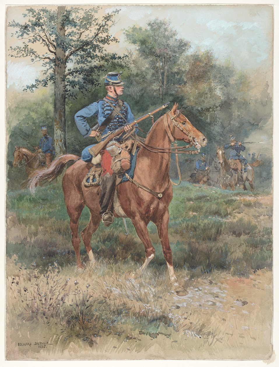 Chasseur à cheval (Soldat à cheval) - Jean Baptiste Edouard Detaille