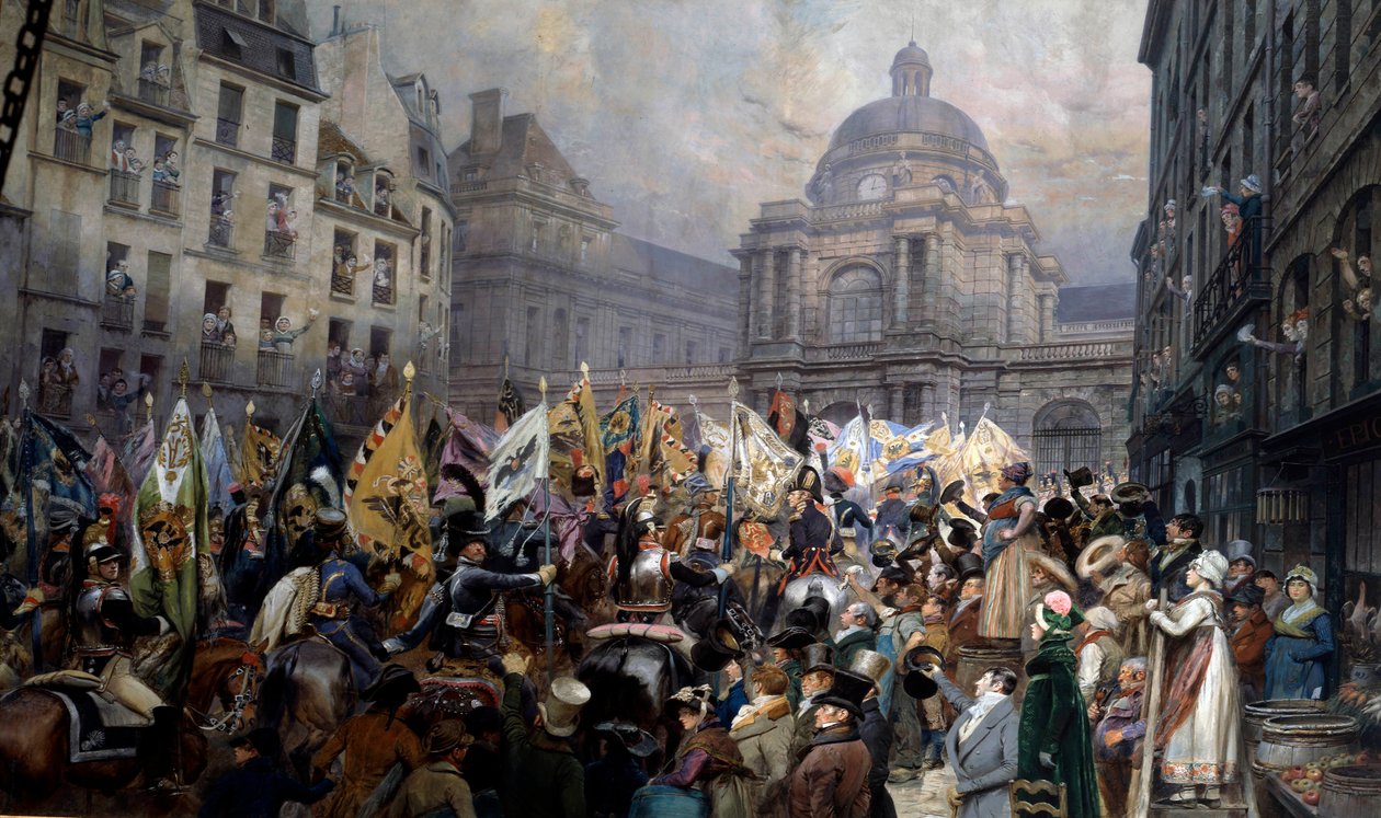 Remise au sénat des trophées après la bataille d