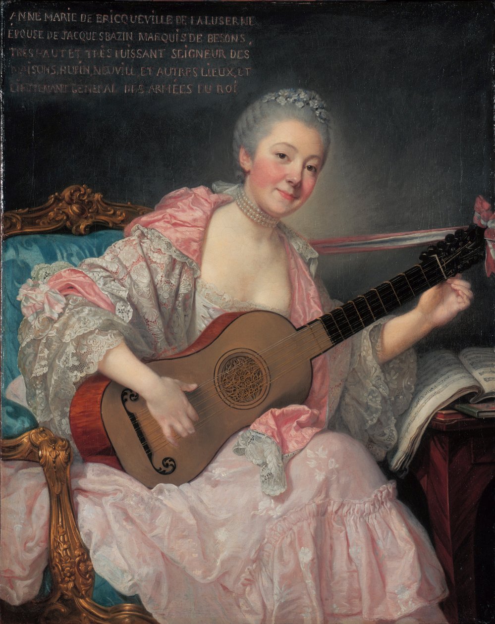 Anne-Marie de Bricqueville de Laluserne, Marquise de Bezons - Jean Baptiste Greuze