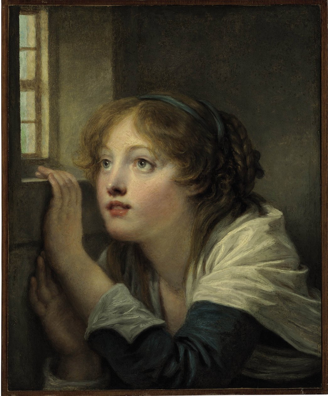 Jeune fille à la fenêtre - Jean Baptiste Greuze