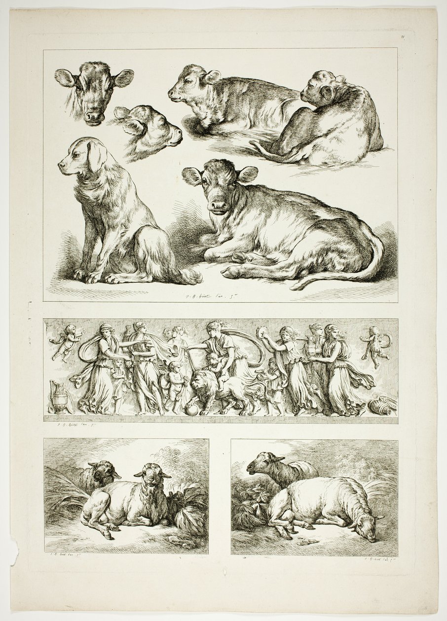 Planche 20 de 38 de Oeuvres de J. B. Huet - Jean Baptiste Huet