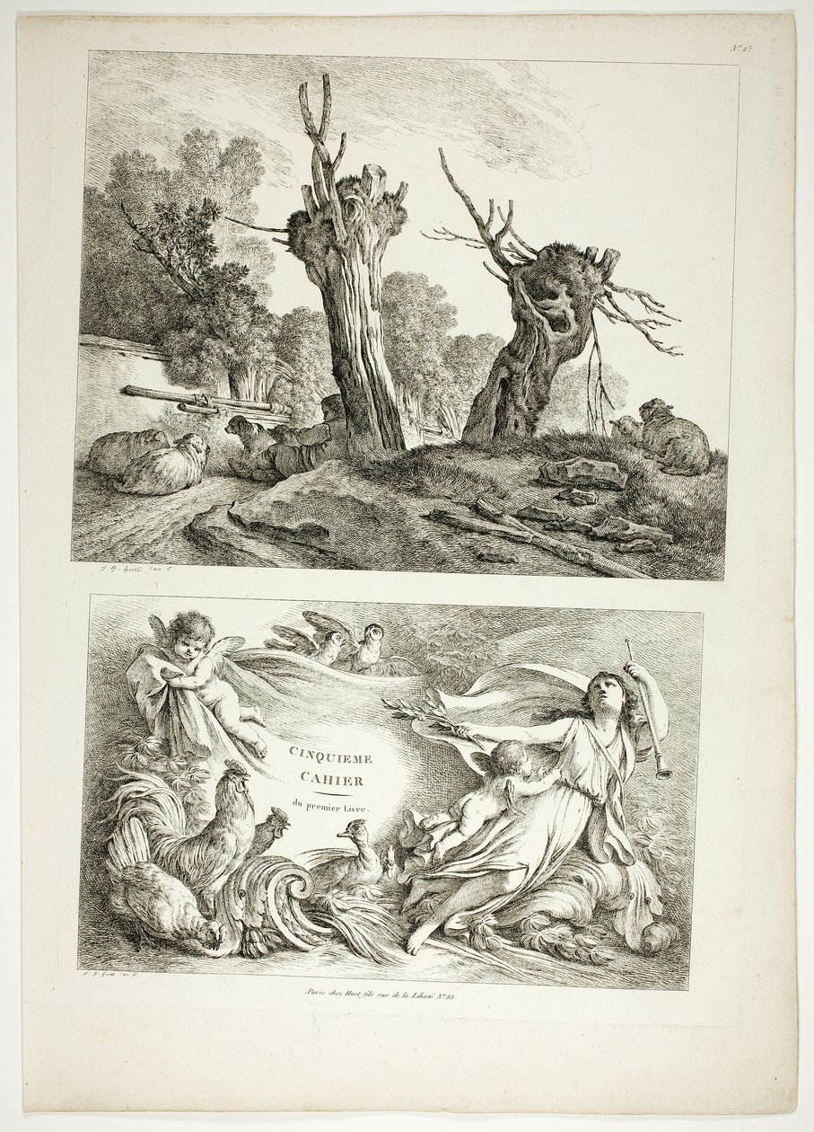 Planche 25 de 38 des Œuvres de J. B. Huet - Jean Baptiste Huet